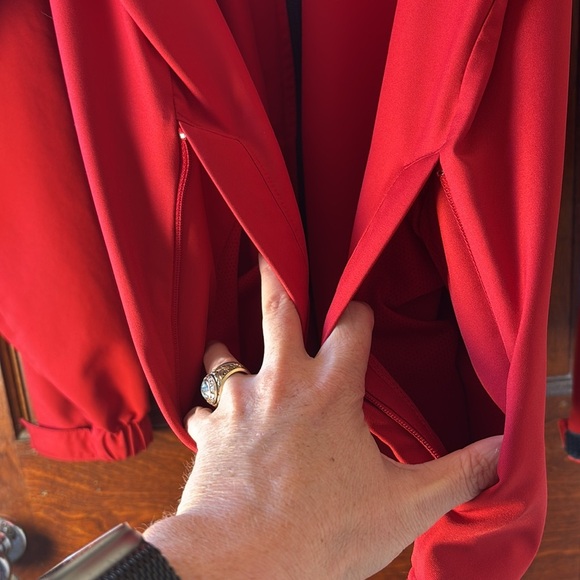 Nike Men's Lg “Go Nationals” Vrsity Red Full Zip Jacket Powered by Dri-Fit! EUC. - Picture 5 of 8